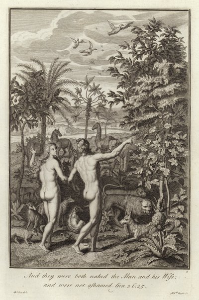 Adam und Eva von Gerard Hoet