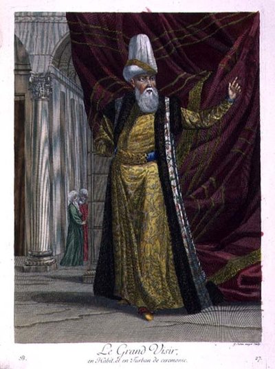 Der Großwesir in zeremoniellen Roben und Turban von Gerard Jean Baptiste Scotin