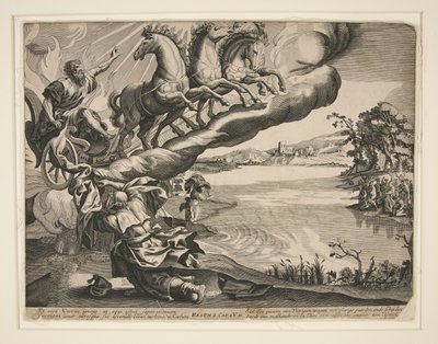 Kapitel II aus II Könige, Die Himmelfahrt des Elija von Gerard Valck