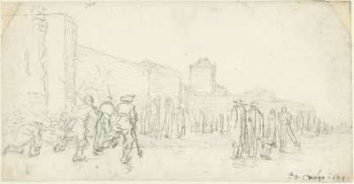 Eisvergnügen bei der Zijlpoort in Haarlem von Gerard ter Borch (II)