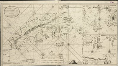 Inseln von St. Thomas und St. John, 1719 von Gerard van Keulen