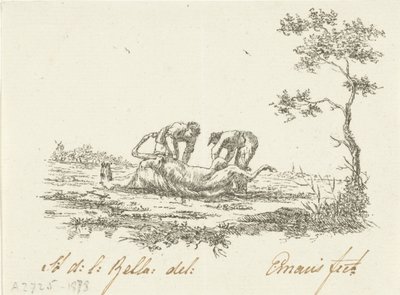 Zwei Pferdehäuter von Gerardus Emaus de Micault (signed by artist)