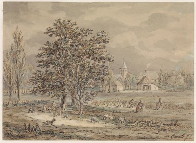 Ansicht des Dorfes Zoelmond von Gerardus Emaus de Micault