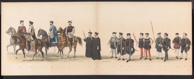 Maskerade der Leidener Studenten, 1870 (Platte 6) von Gerardus Johannes Bos