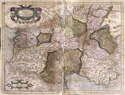 Limousin, Languedoc, Auvergne, Burgund und Provence, Südfrankreich von Gerardus Mercator