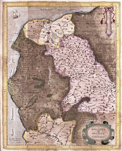 Die Küste von Berck bis Gravelines, Belgien von Gerardus Mercator