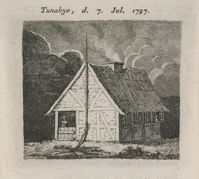 Haus mit Blitzableiter von Gerhard Ludvig Lahde