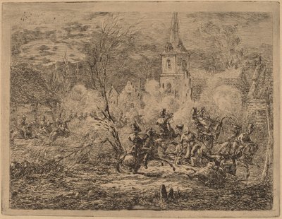 Eroberung eines Dorfes von Gerhardus Emaus de Micault