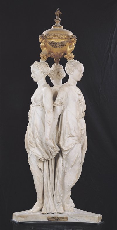Die drei Grazien, Grabdenkmal mit dem Herzen von Henri II, 1559 von Germain Pilon