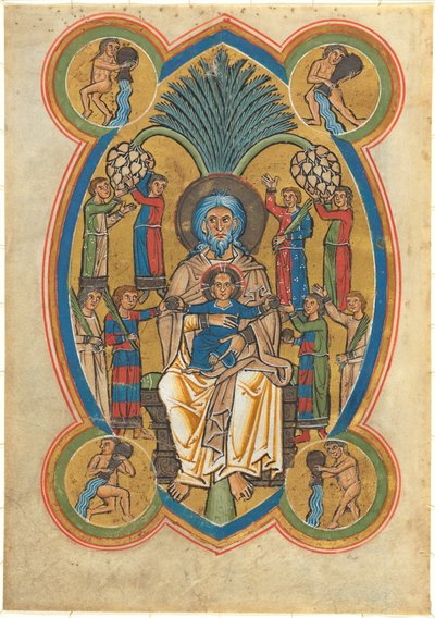 Paradies mit Christus im Schoß Abrahams von German 13th Century
