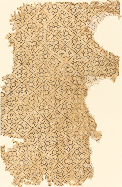 Blatt mit Blumen- und Rautenmuster von German 16th Century