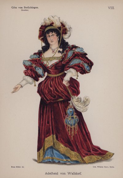 Adelheid von Walldorf, aus Götz von Berlichingen von Goethe von German School