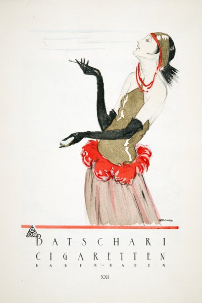 Werbung für Batschari Zigaretten, aus Styl, veröffentlicht 1922 von German School