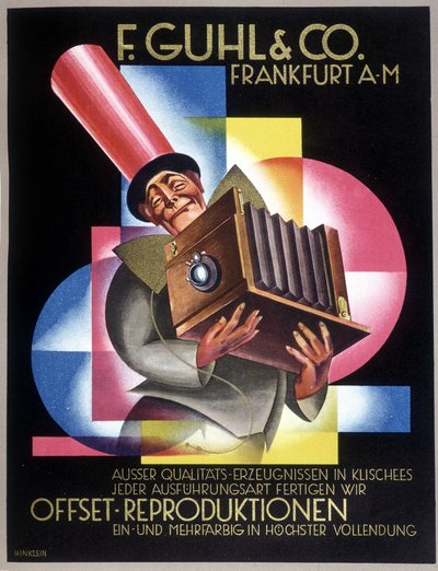 Werbung für den deutschen Kamerahersteller Offset. In „Gebrauchs Graphik“, deutsche Zeitung von German School