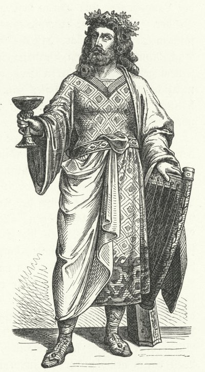 Alboin, König der Langobarden (Gravur) von German School