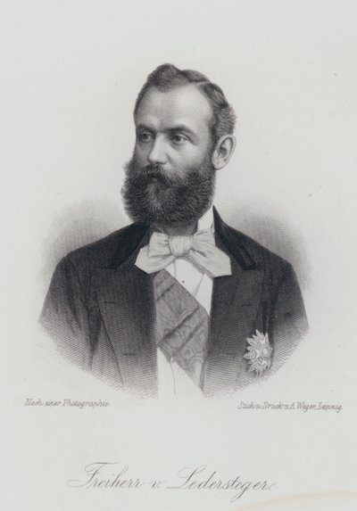 Alois Ledersteger, österreichischer Schriftsteller (Gravur) von German School