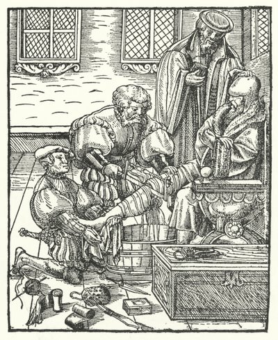 Eine Amputation (Gravur) von German School