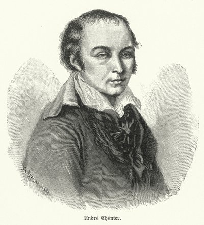 Andre Chenier, französischer Dichter (Lithografie) von German School