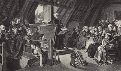 Anne Askew predigt die lutherische Lehre von German School