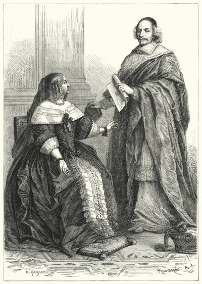 Anna von Österreich, Regentin von Ludwig XIV. von Frankreich, und Kardinal Mazarin, Frankreichs Premierminister von German School