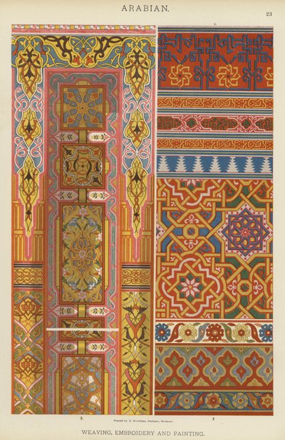 Arabisch, Weberei, Stickerei und Malerei von German School