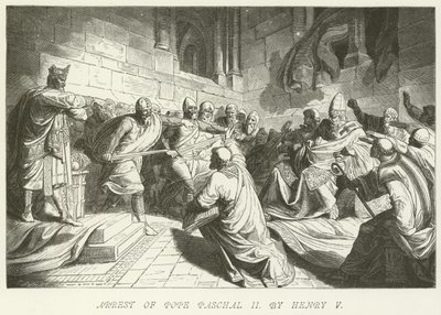 Verhaftung von Papst Paschalis II. durch Heinrich V. von German School