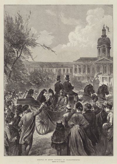 Ankunft von Königin Victoria in Charlottenburg (Gravur) von German School