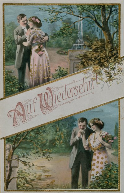 Auf Wiedersehn Grußkarte, 1913 von German School