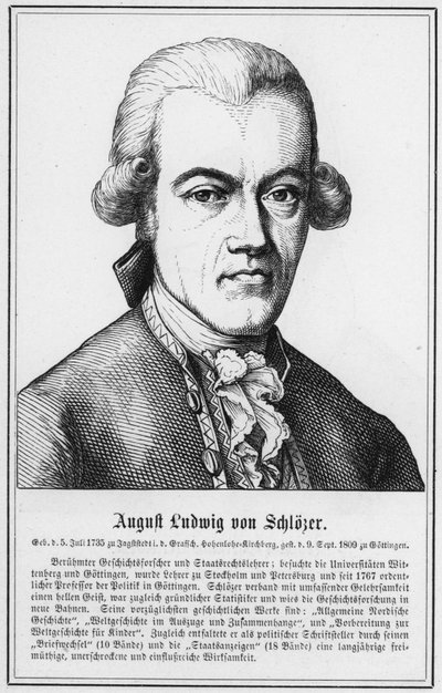 August Ludwig von Schlözer von German School