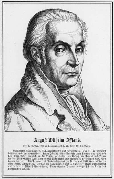August Wilhelm Iffland (Stich) von German School