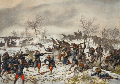 Schlacht vor Le Mans-Champagne, Deutsch-Französischer Krieg, 11. Januar 1871 von German School