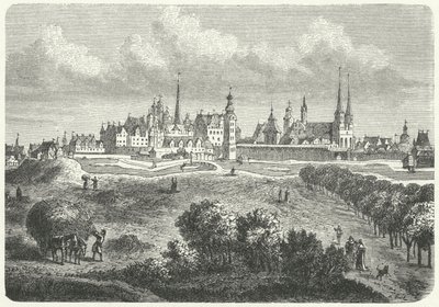 Berlin und Cölln im 17. Jahrhundert (Gravur) von German School