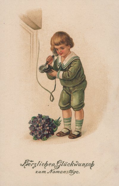 Junge mit Telefon von German School