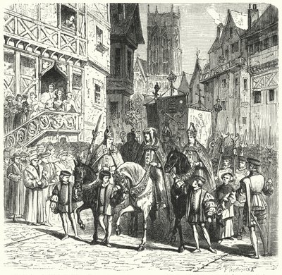 Katholische Prälaten kehren unter der Herrschaft von Maria I. nach England zurück (Stich) von German School