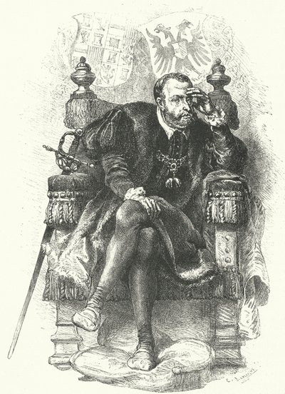 Karl V., Heiliger Römischer Kaiser (Stich) von German School