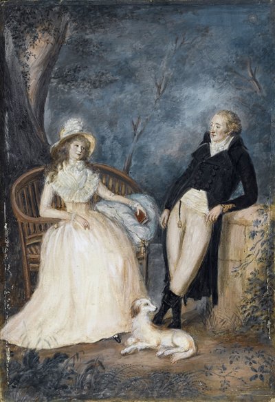 Charlotte von Stein und Johann Wolfgang von Goethe im Gespräch von German School