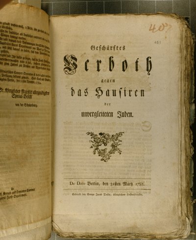 Verfahrensordnung von 1776 von German School