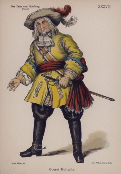 Oberst Kottwitz, aus Der Prinz von Homburg von Heinrich von Kleist von German School