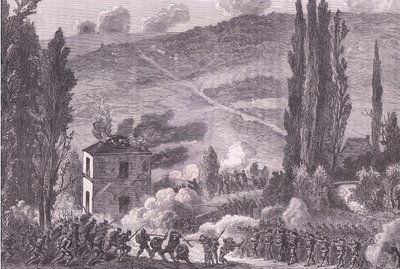 Kampf bei Chatillon, Cassells Geschichte des Krieges zwischen Frankreich und Deutschland, veröffentlicht von Cassell and Company Limited, ca. 1890 (Lithografie) von German School