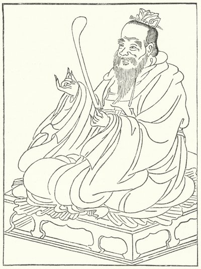 Konfuzius, antiker chinesischer Philosoph (551-479 v. Chr.) (Stich) von German School