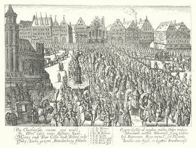Krönungsprozession des Heiligen Römischen Kaisers Ferdinand II., Frankfurt von German School