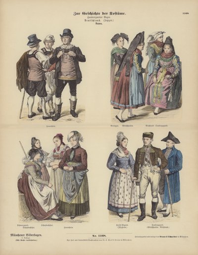 Kostüme aus Baden, Deutschland von German School