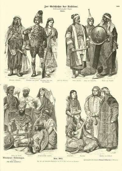 Kostüme Asiens von German School