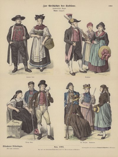 Kostüme aus Baden, Deutschland von German School