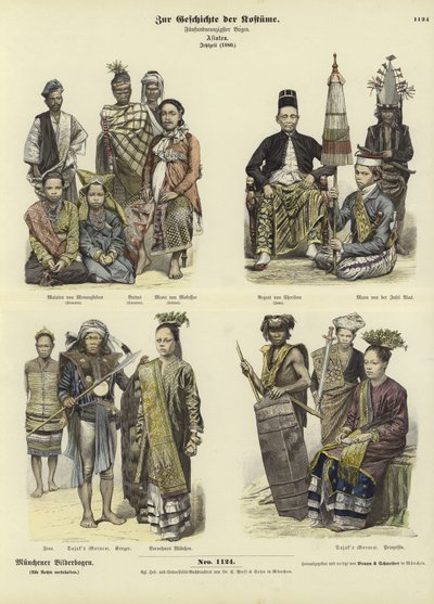 Kostüme Indonesiens, 1880 von German School