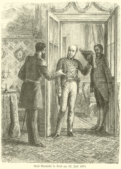 Graf Benedetti in Ems, 13. Juli 1870 von German School