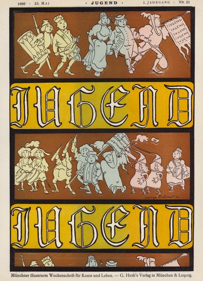 Titelillustration für Jugendmagazin, 1896 von German School