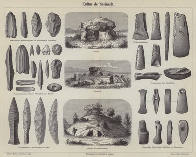 Kultur der Steinzeit (Stich) von German School
