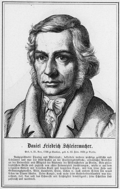 Daniel Friedrich Schleiermacher (Stich) von German School