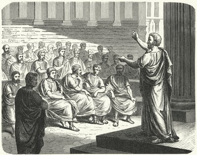 Demosthenes spricht gegen Philipp II. von Makedonien von German School
